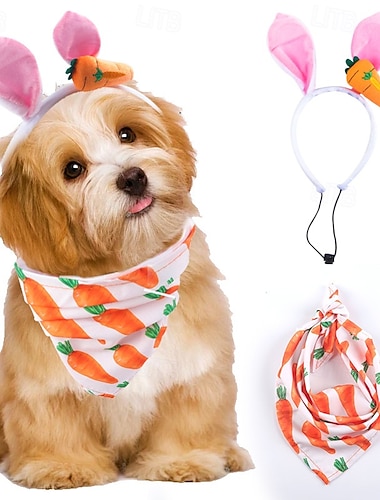  Cachorros Acessórios de Cabelo Bandana de Cachorro Estilo bonito Lavável Da Moda Festa Festival Cachorro
