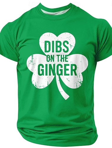  St. Patricks Day Dibs On The Ginger Shamrock Lustiges Irisches Grünes Herren Kurzarm T-Shirt Bekleidung S M L XL XXL XXXL