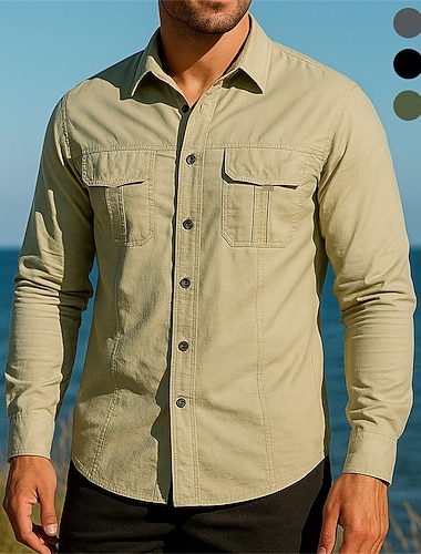  Miesten Kauluspaita vaellukseen Sotilaspaita Vedenpitävä paita Pitkähihainen Sänkyjen avaus Pusero Topit Ulko- Hengittävä Kevät Syksy Nylon Musta Armeijan vihreä Khaki Metsästys Kalastus Telttailu