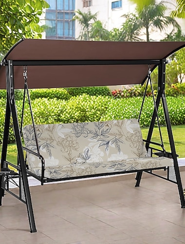  Capa para almofada de assento externo em microfibra de poliéster tingida com fios florais, estilo moderno, para sofá quadrado ou retangular, ideal para sala de estar e casa.