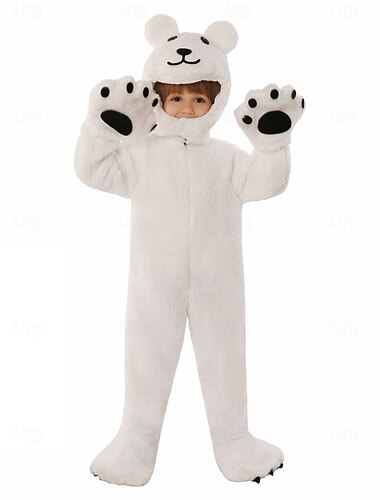  Disfraz de carnaval Sudadera Pijamas Kigurumi Oso Animal Cosplay Niños Unisexo Víspera de Todos los Santos Carnaval Rendimiento Disfraces educativos Disfrazarse