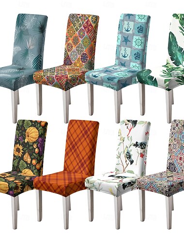  étkezőszék huzat székhuzat geometrikus mintás poliészter huzatok