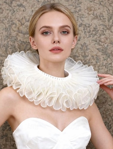  ancien Rococo Victorienne Collerette Princesse Prince Gentleman Dame Dentelle Déguisement Unisexe Halloween Carnaval Halloween Foire de la Renaissance Adultes Plus d'accessoires Toutes saisons