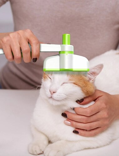  Brosse pour chat anti-mue, brosses pour chats d'intérieur, peigne autonettoyant à 360° pour chats d'intérieur, kit de toilettage pour chien avec brosse de démêlage, outil d'épilation pour animaux