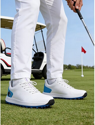  Weiße Herren-Sneaker, leicht, bequeme Passform, perfekt für Freizeitkleidung oder Golfveranstaltungen