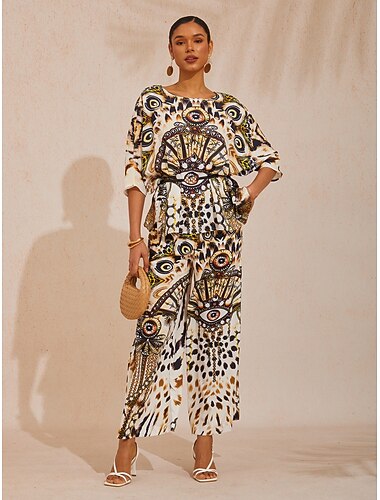  vintage leopardí šperky splývavý šifonový top