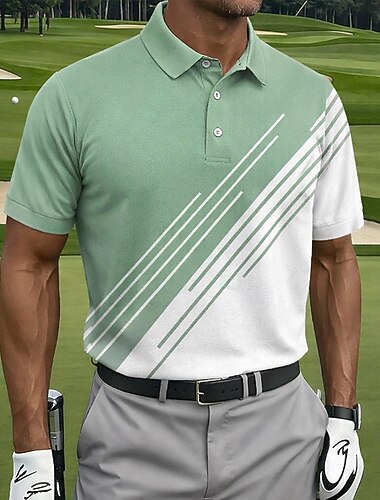  Męskie Golf Tenké Koszulki sportowe polo Krótki rękaw Koszulki polo Koszule z kołnierzykiem Codzienny Athleisure Guziki Lato Wiosna Niebieski Czarny Żółty