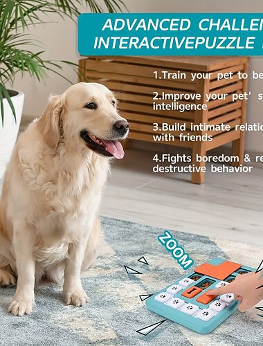  giocattoli puzzle per cani, giocattolo puzzle interattivo per cani per l'addestramento del QI &stimolante mentale, distribuzione di dolcetti rompicapo con design scricchiolante per cani di taglia