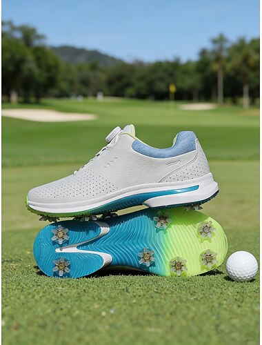  scarpe da golf chiodate premium da donna con chiusura a rotella – scarpe da ginnastica ammortizzate antiscivolo per le appassionate di golf, giri lunghi, pratica sul campo pratica, passeggiate e tempo libero