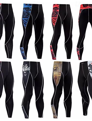  Herren Laufhosen Kompressionsstrumpfhosen Sport-Baselayer Elastischer Bund Unterteile Lässig Outdoor Urlaub Frühling Herbst Schnelltrocknend Leicht Weich Fitnesstraining Aktives Training Übung