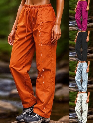  Damskie Spodnie turystyczne spodnie turystyczne Przeciwdeszczowe spodnie turystyczne Wiosna Jesień Na wolnym powietrzu Regularny Wodoodporny Szybkie wysychanie Lekki Oddychający Spodnie Ściągana na