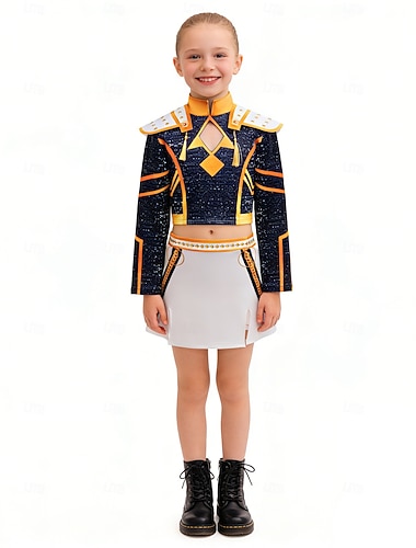  Ispirato al Kpop Ispirato agli idoli coreani Stella pop Costume Costume di fantasia Costume di Carnevale Idolo virtuale for Ragazze Bambini Halloween Carnevale Performance Con il fumetto Anime Expo