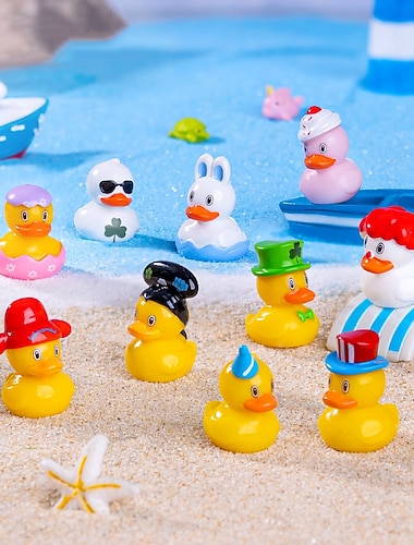  10 sztuk uroczych, profesjonalnych kaczek wielkanocnych, urocze ziarno, dekoracje DIY, wiszące akcesoria, mikro-krajobraz, mała ozdoba