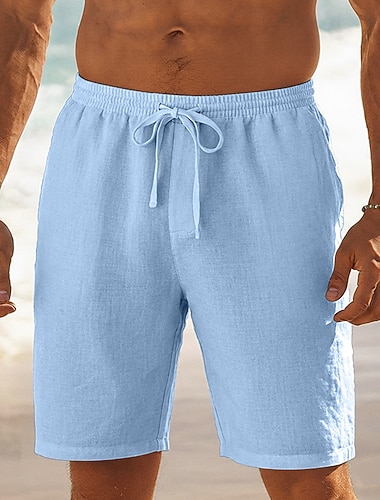  Per uomo Shorts Pantaloncini Estivi Shorts da Spiaggia Pantaloncini larghi Coulisse Elastico in vita Gamba Dritta Semplice Comodità Traspirante Corto Casuale Quotidiano All'aperto Stile Classico