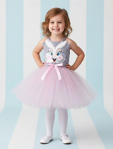  Tutu Robe Prinzessin Tier Osterhase Kleider Lustig Kinder Mädchen Kindertag Ostern Karneval Party Verkleiden