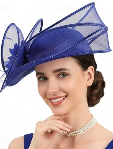  Elegant Retro Vintage Derby Hut Kirchenhut Kentucky Derby Hut Dame Edelfrau Kostüm Damen Maskerade Derby Ascot Pferderennfestival Erwachsene Kopfschmuck Ganzjahres