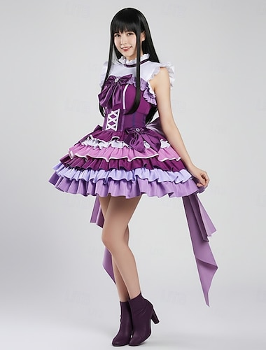  Anime Kjoler Drakter Maskerade Cosplay-drakter Halloween Karneval Comic Con Anime-messe Kostume Til Dame Voksne