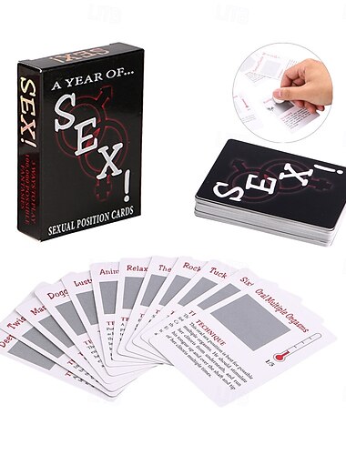  Skraplotter för par med sex i år - snuskiga sexpositionsspel för dejtkvällar för vuxna - romantiska intimitetsutmaningar - rolig årsdag, alla hjärtans dag, bröllopspresent till man och hustru