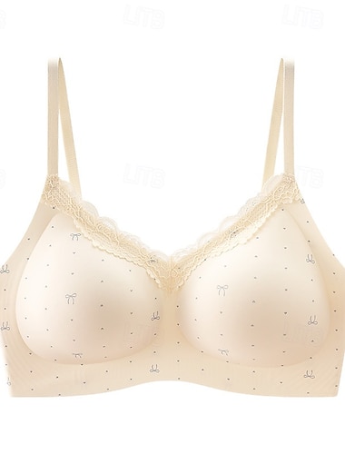  Damen Dessous BH SpitzeNightwearNylon POLY Lässig Täglich Grafik Süß Blau Orange Grün Grau Frühling & Sommer Herbst Winter