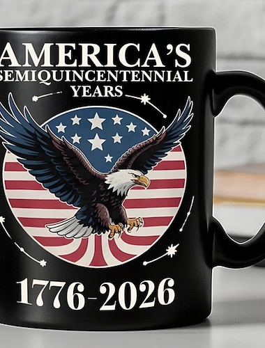  Mok ter ere van het 250-jarig jubileum van de Verenigde Staten, patriottisch cadeau, keramische koffiemok ter ere van het 250-jarig bestaan, 17762026, Amerika 250 Onafhankelijkheidsdag, 4 juli, cadeau