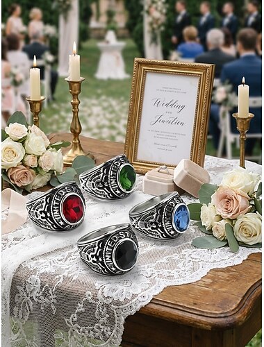  heren vintage legerring met smaragdgroene edelsteen – antieke zilveren militaire stijl statement ring voor veteranen en verzamelaars