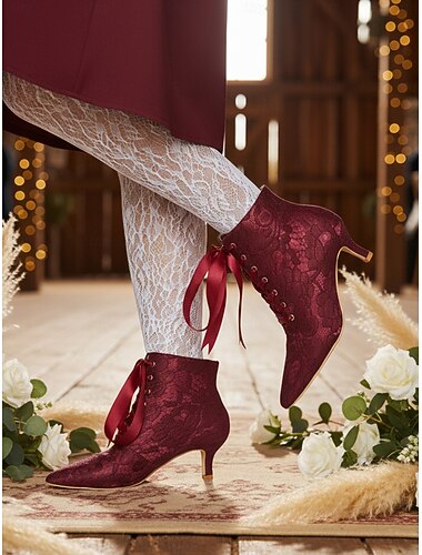  Groene veterlaarsjes voor dames met satijnen lint en kitten heel - vintage Victoriaanse stijl nette laarzen voor dames, perfect voor bruiloften en gatsbyfeestjes &formele evenementen