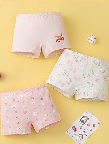  Voor meisjes dier / Tekenfilm Ondergoed Katoen leuke Style / Aanbiddelijk / Basic Kinderen 4-12 jaar Normale pasvorm Huis / Voor Binnen