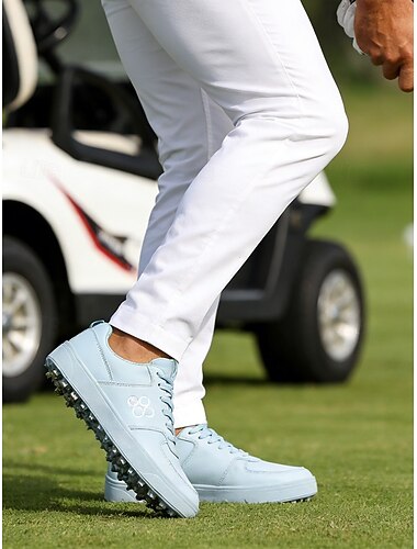  Miesten siniset golfkengät, kevyt ja pehmustettu pohja, hengittävä päällinen, suorituskykyinen urheilutyyli golfkentille ja ulkoleikkeihin