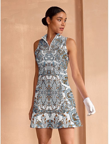  Naisten golf mekko Valkoinen Hihaton Hameet Naisten Golfasut Vaatteet Asut Vaatteet