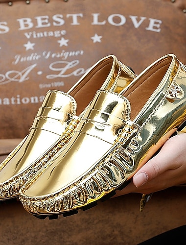  Miesten Vapaa-aika Päivittäin PU-nahka Mukava Loaferit Punainen Ruskea Musta Valkoinen