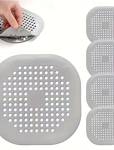  4 kpl hiusviemärin keräyssetti, kylpyammeen ja suihkun viemäritulpat keittiön hajunpoistotulpalla ja pesualtaan siivilällä, kylpyhuoneen välttämättömyydet