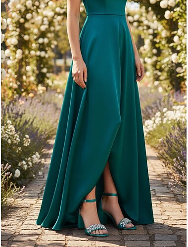  dámské stříbrné saténové sandály na podpatku s kamínkovým zdobením - elegantní svatební a večerní plesové boty