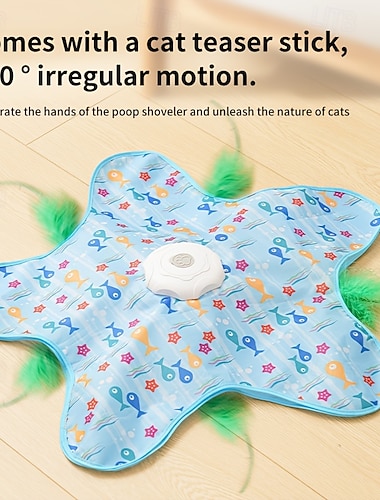  Täysin automaattinen langaton älykkään kissan lelusetti, jossa on hiljainen ja tehokas moottori, joka pyörii 360° älykkäällä tunnistuksella. Suunniteltu viihdyttämään yksin eläviä kissoja ja