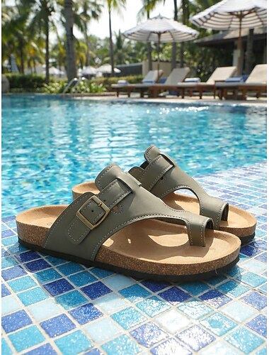  Verstelbare teensandalen voor dames met gesp – comfortabele, zachte wandelschoenen voor dagelijks gebruik, reizen, winkelen en zomerse uitstapjes.