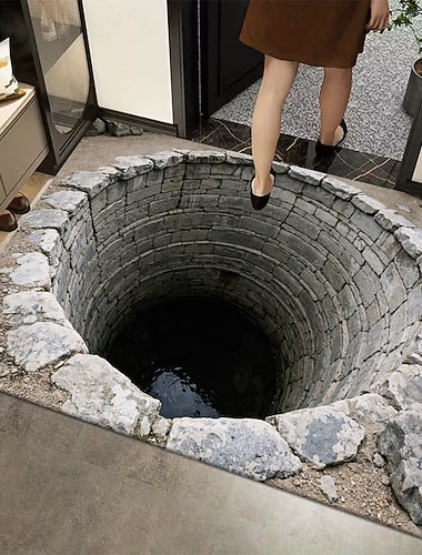  Fußmatte mit 3D-optischer Illusion und 2D-gedrucktem, tiefem Design – ein auffälliger und origineller Akzent für Ihren Eingangsbereich.