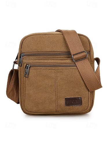  Pánská plátěná crossbody kabelka, více barev, odolný materiál, ideální pro běžné nošení, cestování a každodenní nošení