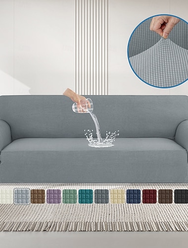  wasserdichter Stretch-Sofabezug, dick, rundum schützend, kratzfest, für alle Jahreszeiten geeignet, rutschfester Sofaüberzug