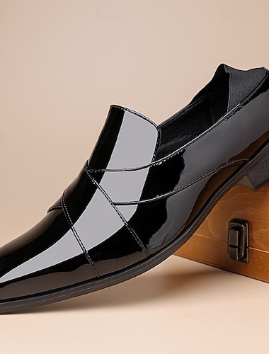  Svarte herresko i kunstskinn med lakk – elegante og blanke for bryllup og formelle arrangementer