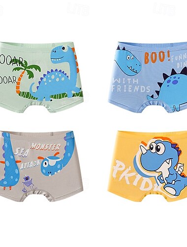  Jongens dier / Tekenfilm Ondergoed Katoen Actief / Basic Kinderen 4-12 jaar Normale pasvorm Huis / Voor Binnen