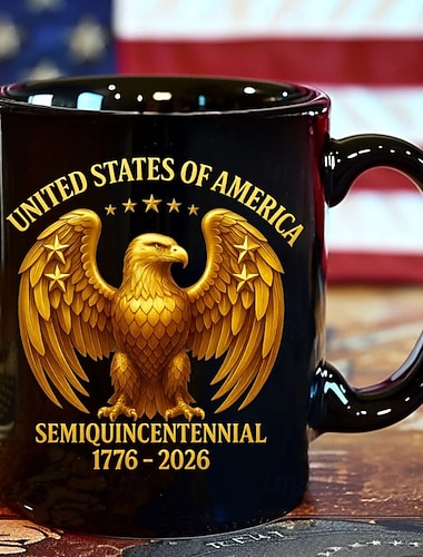  Mok ter ere van het 250-jarig jubileum van de Verenigde Staten, patriottisch cadeau, keramische koffiemok ter ere van het 250-jarig bestaan, 17762026, Amerika 250 Onafhankelijkheidsdag, 4 juli, cadeau
