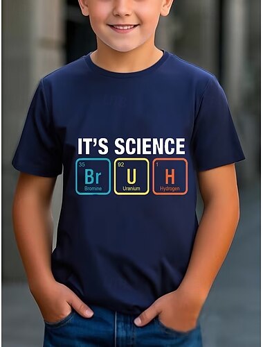  Garçons 3D Graphique Lettre T-shirt Manche Courte Impression 3D Été Printemps Sports Mode Streetwear Enfants 4-12 ans Col Rond Occasionnel Quotidien Extérieur Coupe régulière