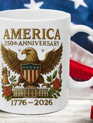  Verenigde Staten 250e Verjaardag Mok Patriottisch Geschenk Semiquincentennial Keramische Koffiemok 17762026 Onafhankelijkheidsdag 4 juli Geschenk voor Mannen Vrouwen Magnetron- en