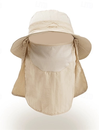  Sonnenhut Eimerhut Boonie-Hut Sonnenhut mit Nackenschutz UV Schutz Sommer Frühling Kordelzug Breite Krempe Unisex Angeln Aktivität