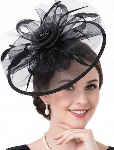  Elegante Retrò Vintage Cappello Fascinator affascinante Gentildonna Costume Per donna Mascherata Ascot Festival delle corse di cavalli Adulti Copricapo Tutte le stagioni