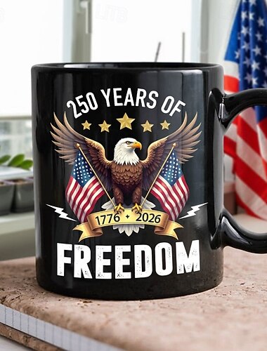  Mok ter ere van het 250-jarig bestaan van de Verenigde Staten, patriottisch cadeau, keramische koffiemok ter gelegenheid van het 250-jarig jubileum, 1776-2026 Amerika 250, cadeau voor
