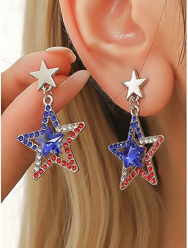  Verenigde Staten 250e verjaardag Vrouwen Alloy Amerikaanse Vlag Oorbellen – Meerdere Stijlen – Perfect voor  Onafhankelijkheidsdag Vieringen