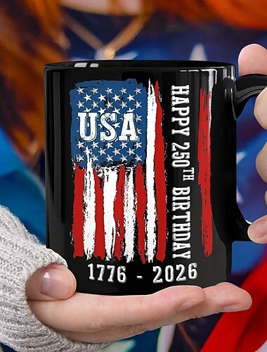  Mok ter ere van het 250-jarig bestaan van de Verenigde Staten, patriottisch cadeau, keramische koffiemok ter gelegenheid van het 250-jarig jubileum, 1776-2026 Amerika 250, cadeau voor