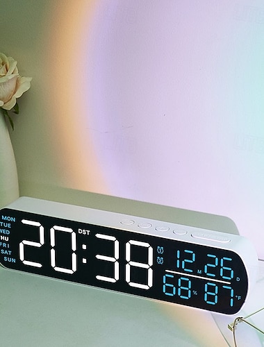  sveglia digitale portatile a LED con allarmi vibranti e lampeggianti per chi ha il sonno pesante e per le esigenze di promemoria