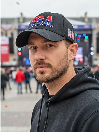  Verenigde Staten 250e Jubileum Heren USA Geborduurde Baseballcap Multikleur Verstelbaar Perfect voor Vieringen van de VS en de Onafhankelijkheidsdag Patriottisch Ontwerp met USA Vlag