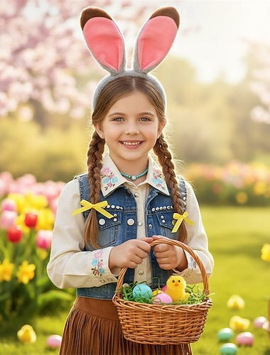  Kopfschmuck Tier Kaninchen Osterhase Lustig Kinder Erwachsene Unisex Maskerade Ostern Karneval Party Verkleiden